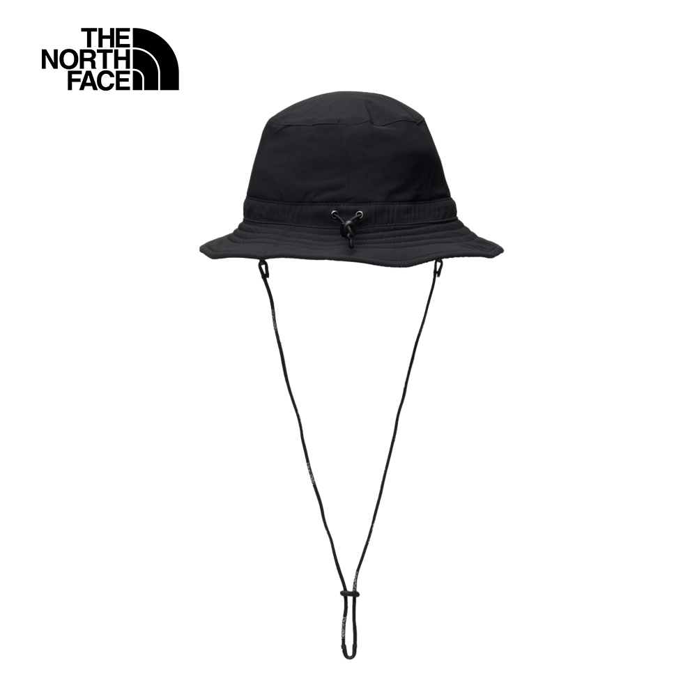 The North Face北面男女款黑色DWR防潑水雙面戴設計漁夫帽｜8CTJKX7