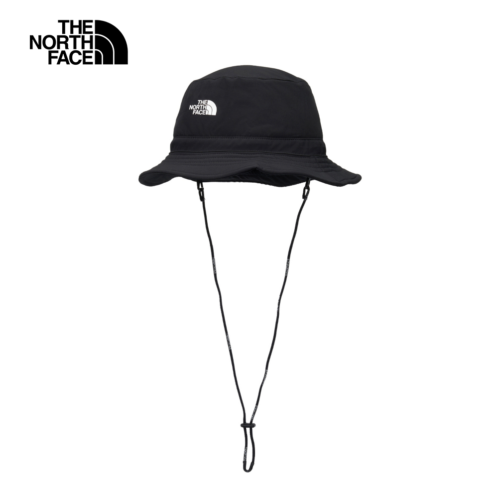 The North Face北面男女款黑色DWR防潑水雙面戴設計漁夫帽｜8CTJKX7