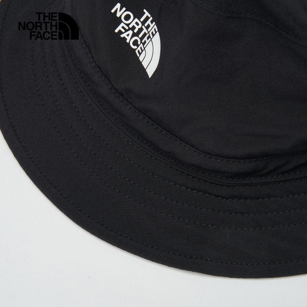 The North Face北面男女款黑色DWR防潑水雙面戴設計漁夫帽｜8CTJKX7