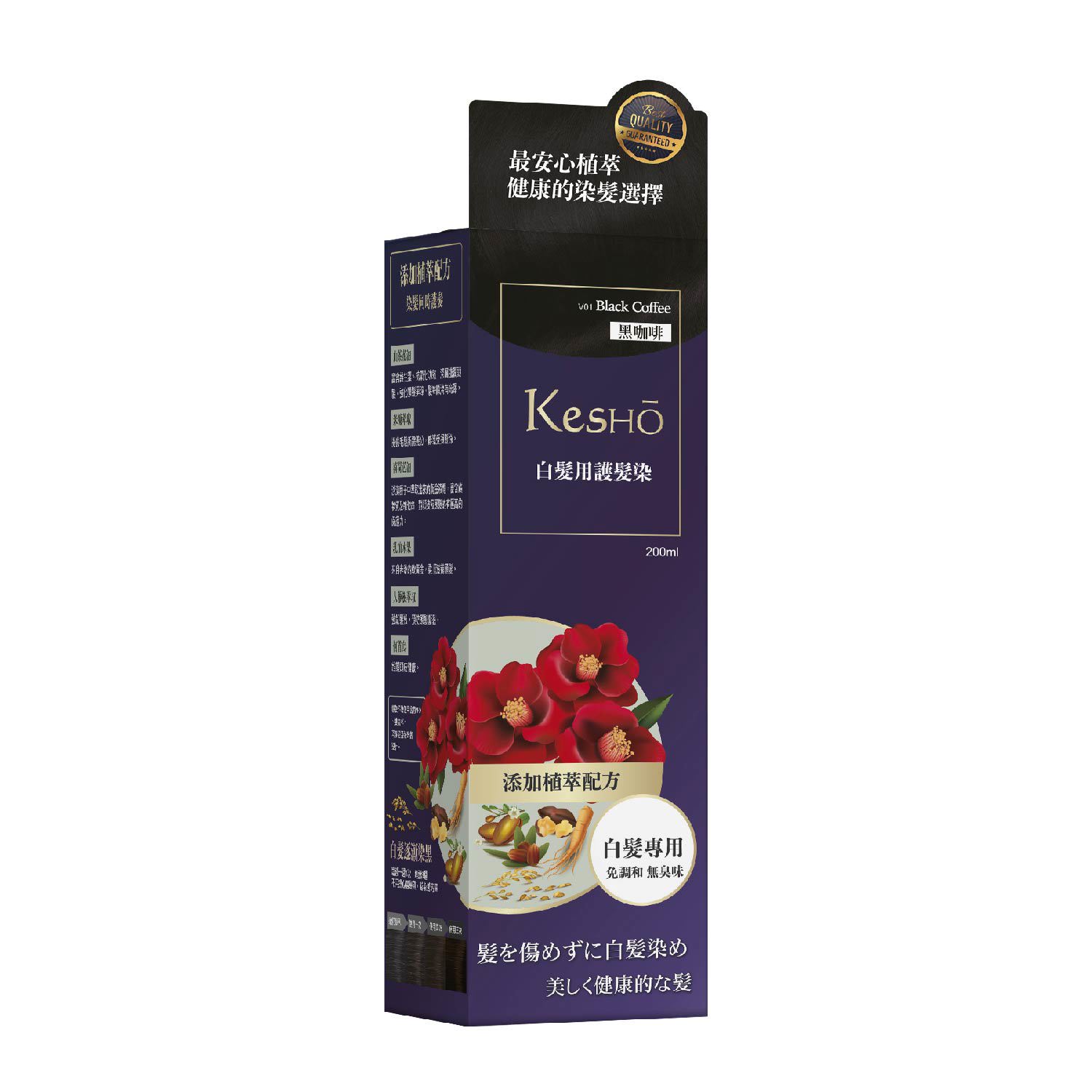 Kesho白髮用護髮染200ml黑咖啡V01