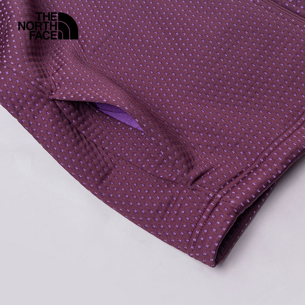【10/25 00點週末限定】The North Face北面女款紫色吸濕排汗針織連帽外套｜83U91NI