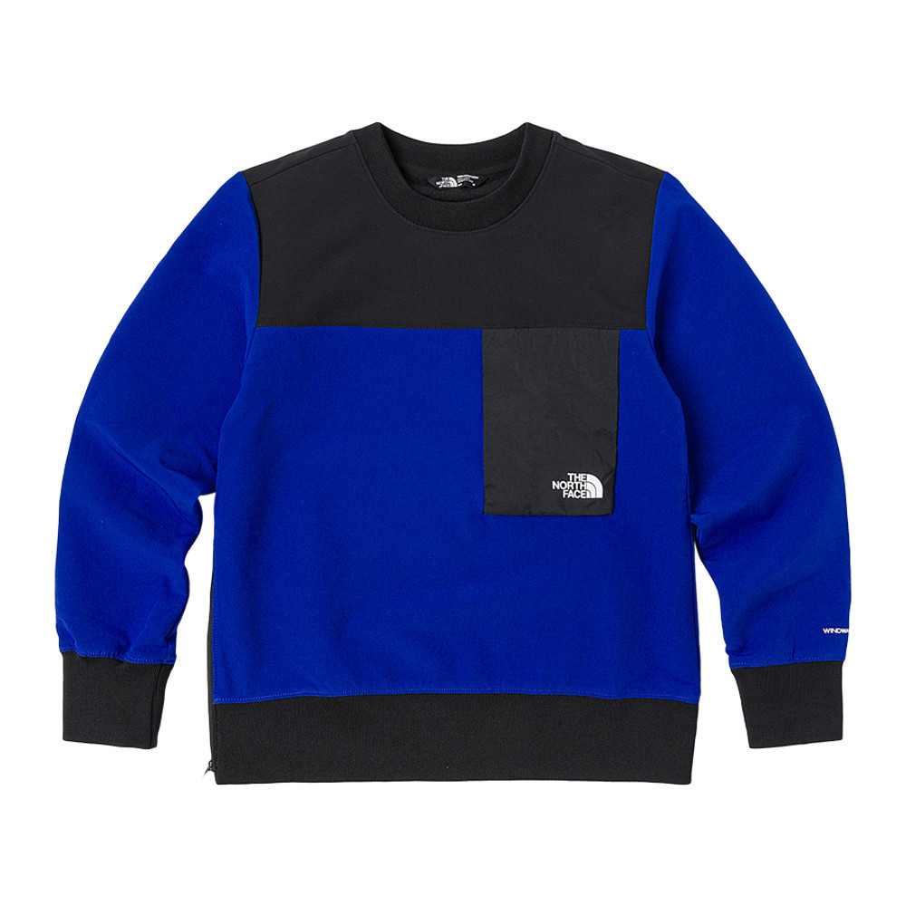 The North Face北面兒童藍色DWR防潑水長袖上衣｜89XGEF1