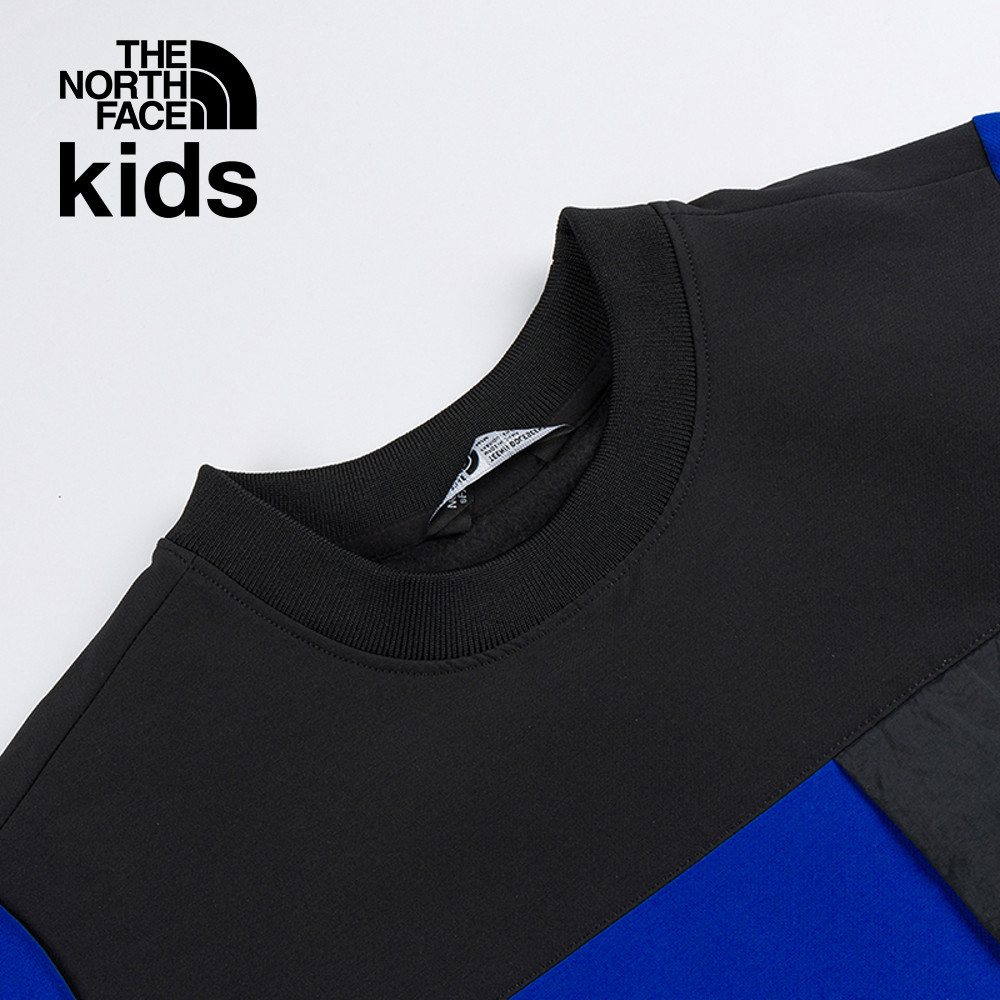 The North Face北面兒童藍色DWR防潑水長袖上衣｜89XGEF1
