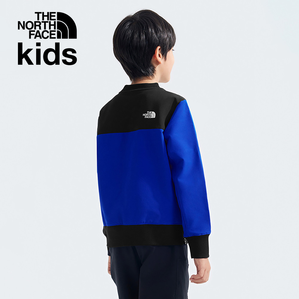 The North Face北面兒童藍色DWR防潑水長袖上衣｜89XGEF1