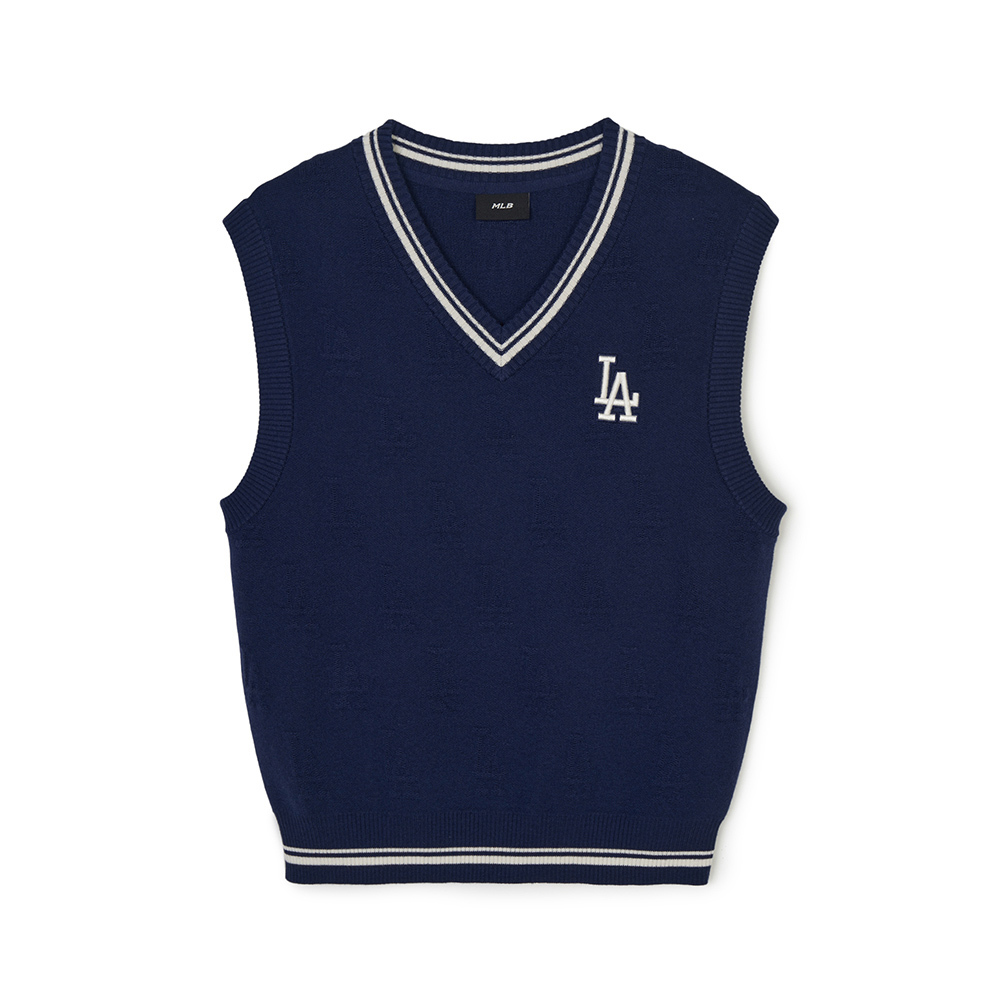 MLB Korea MLB 針織背心 Monogram系列 洛杉磯道奇隊 (3AKPM0244-07NYL)｜BP