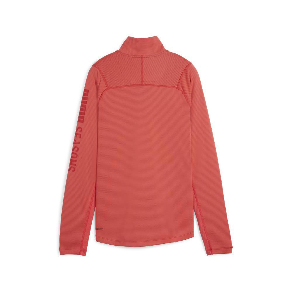 PUMA 慢跑系列Raincell半開襟薄長T恤 女性