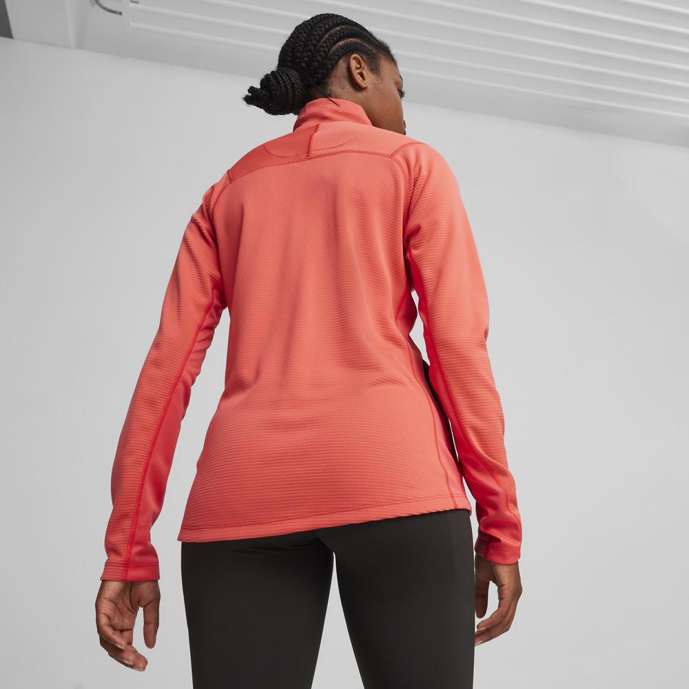 PUMA 慢跑系列Raincell半開襟薄長T恤 女性