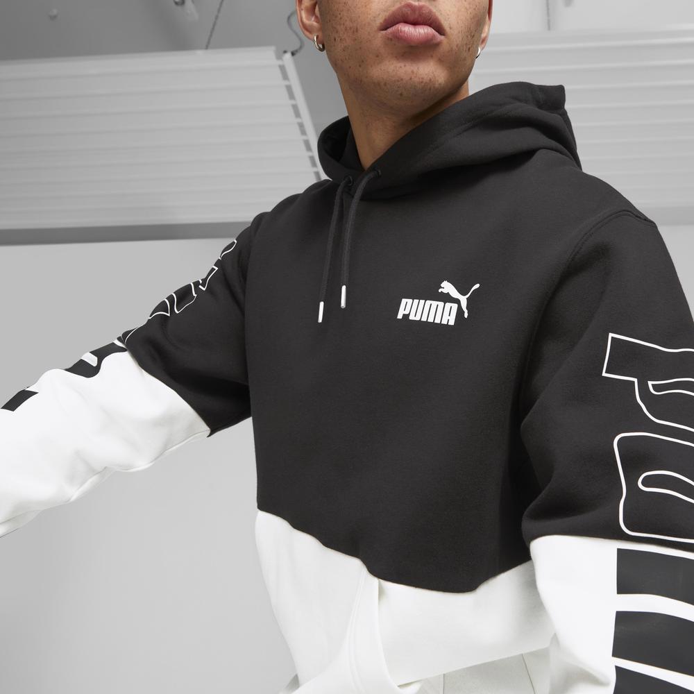 PUMA 基本系列Power撞色長厚連帽T恤 男性