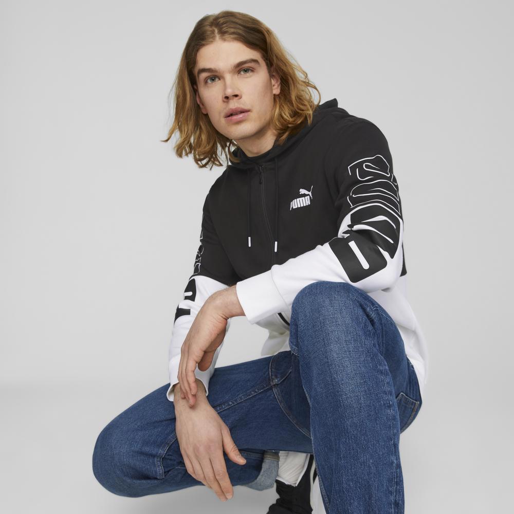 PUMA 基本系列Power撞色連帽外套 男性