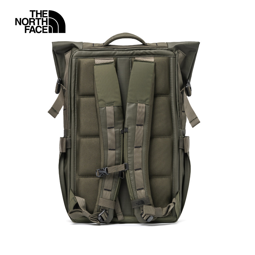 The North Face北面男女款綠色DWR防潑水耐用大容量休閒後背包｜81DO4WC