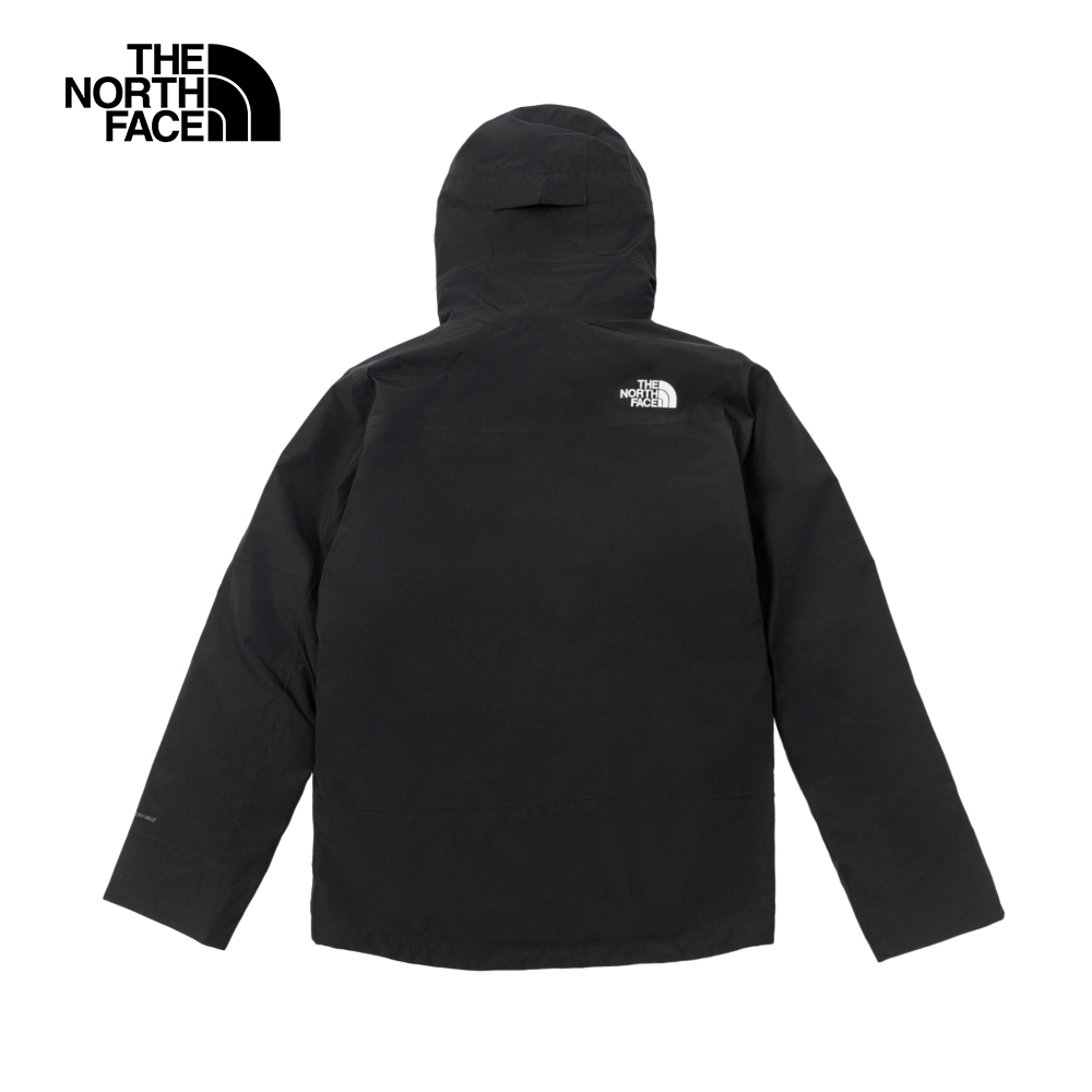 The North Face北面男款黑色DryVent防水透氣保暖連帽鋪棉內裡三合一外套｜82VO4GZ