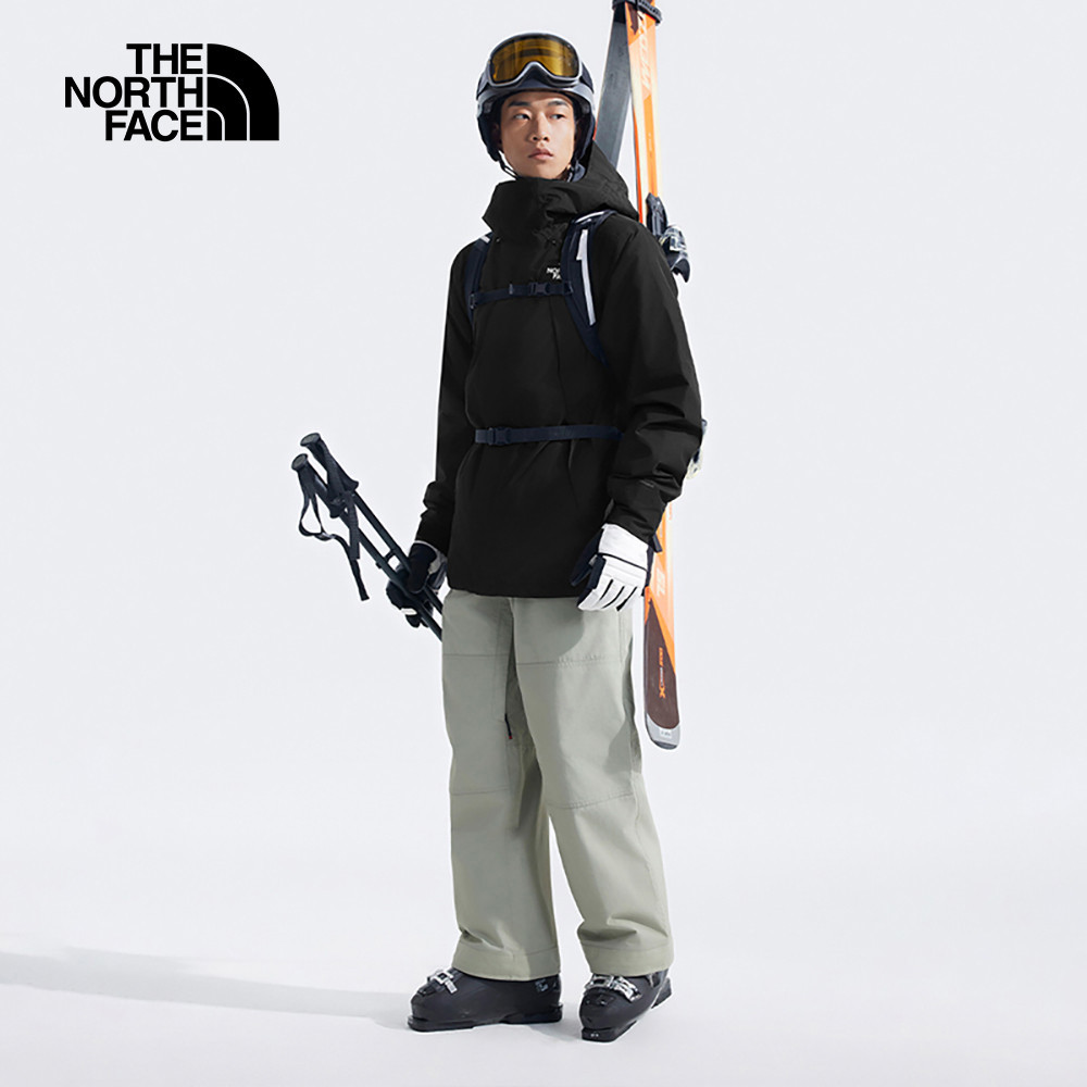 The North Face北面男款黑色DryVent防水透氣保暖連帽鋪棉內裡三合一外套｜82VO4GZ
