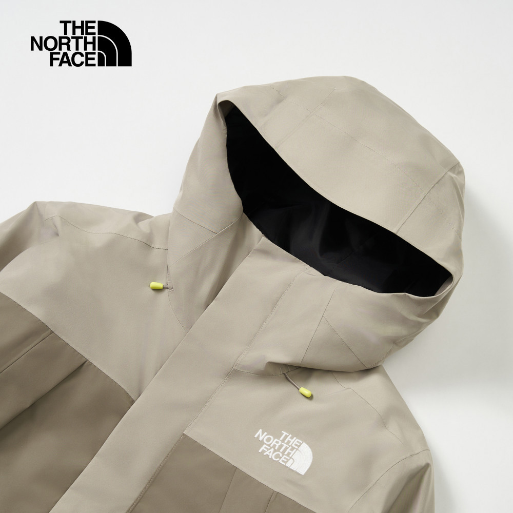 【10/27 12點限時搶購】The North Face北面男款灰色DryVent防水透氣保暖連帽鋪棉內裡三合一外套｜82VO5IF