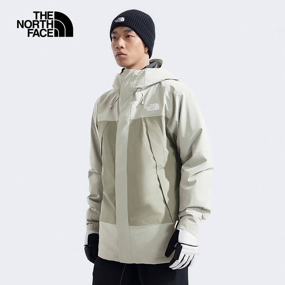 【10/27 12點限時搶購】The North Face北面男款灰色DryVent防水透氣保暖連帽鋪棉內裡三合一外套｜82VO5IF
