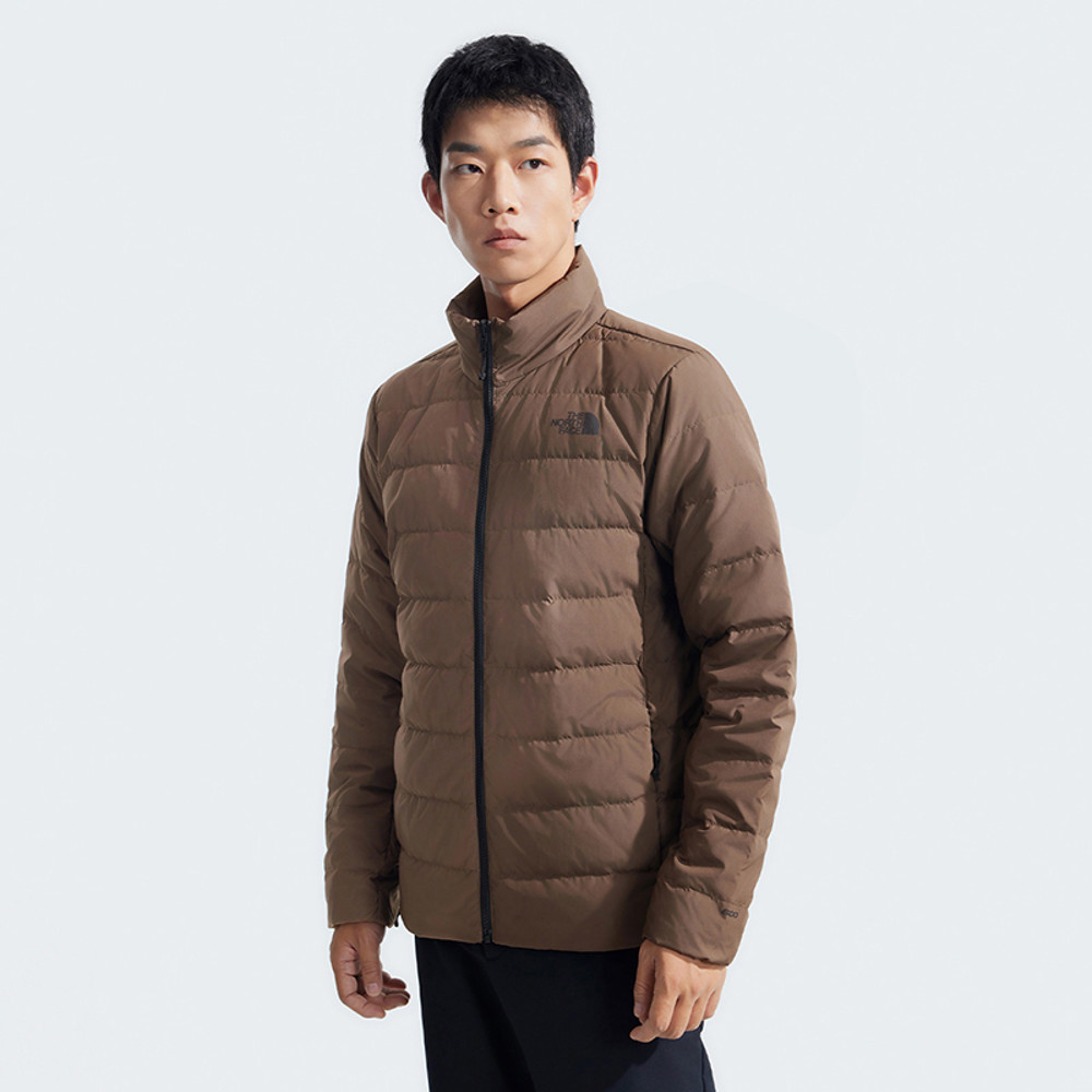 The North Face北面男款棕色DryVent防水透氣保暖連帽羽絨內裡三合一外套｜83SL1OI