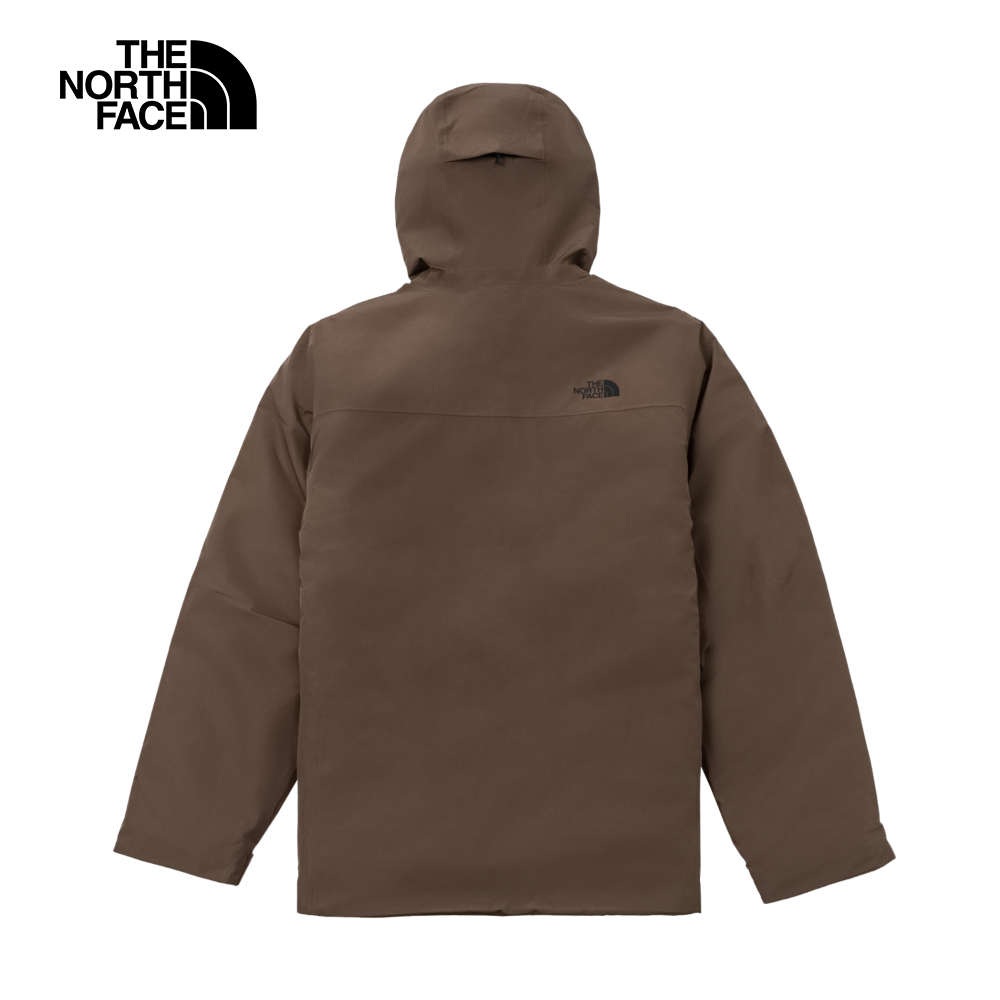 The North Face北面男款棕色DryVent防水透氣保暖連帽羽絨內裡三合一外套｜83SL1OI