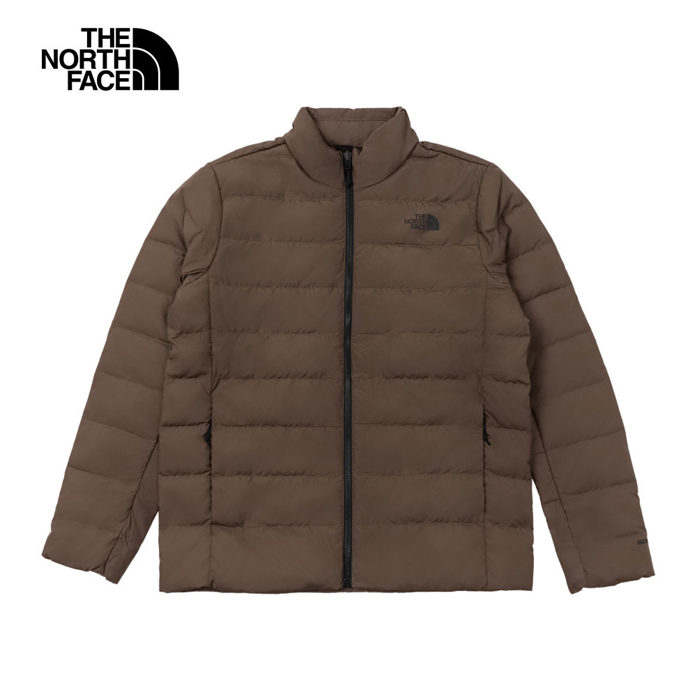 The North Face北面男款棕色DryVent防水透氣保暖連帽羽絨內裡三合一外套｜83SL1OI