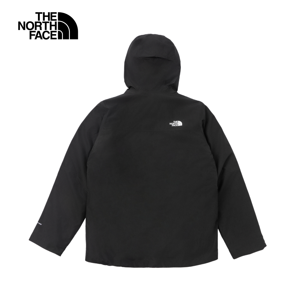 The North Face北面男款黑色DryVent防水透氣保暖連帽羽絨內裡三合一外套｜83SL4HF