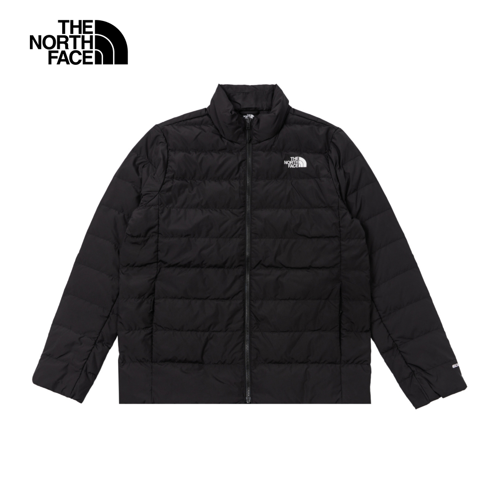 The North Face北面男款黑色DryVent防水透氣保暖連帽羽絨內裡三合一外套｜83SL4HF