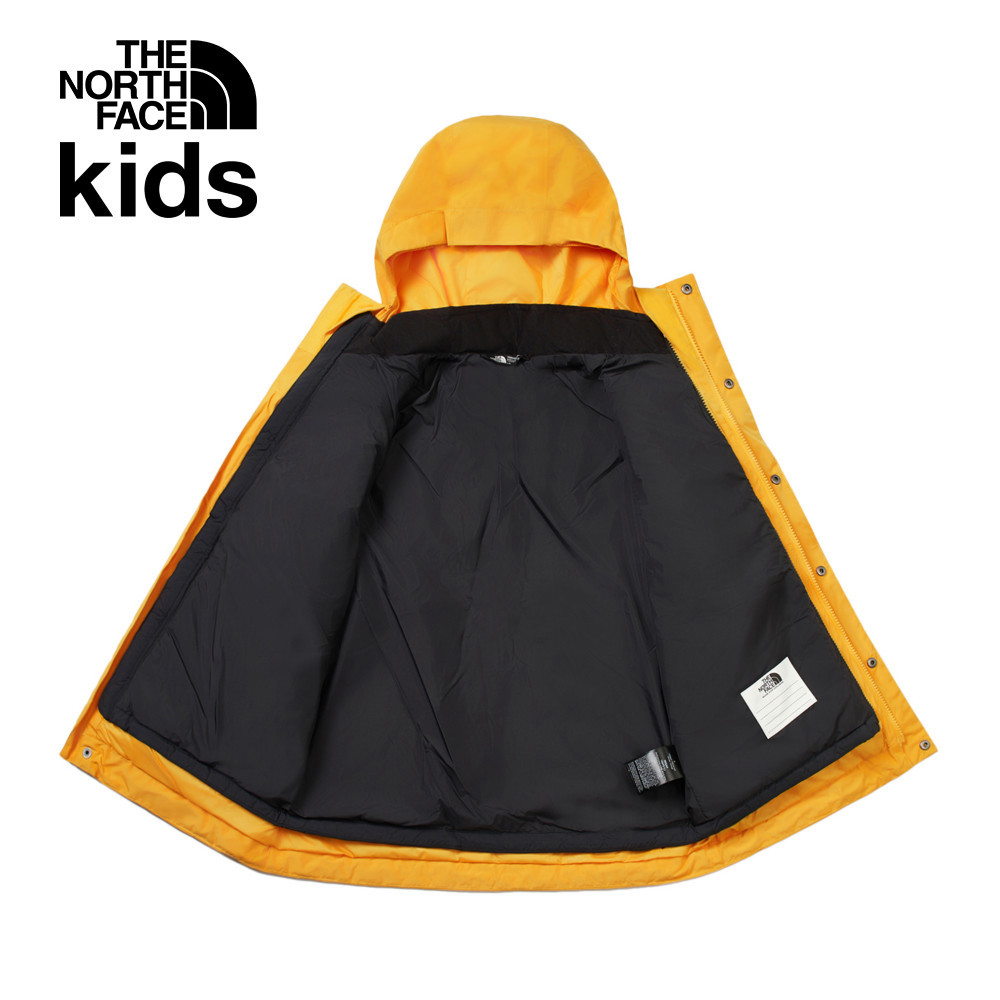 The North Face北面兒童黃黑拼接DryVent防水透氣連帽鋪棉內裡三合一外套｜89XQZU3