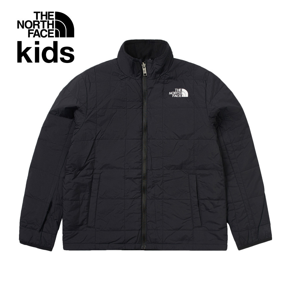 The North Face北面兒童黃黑拼接DryVent防水透氣連帽鋪棉內裡三合一外套｜89XQZU3