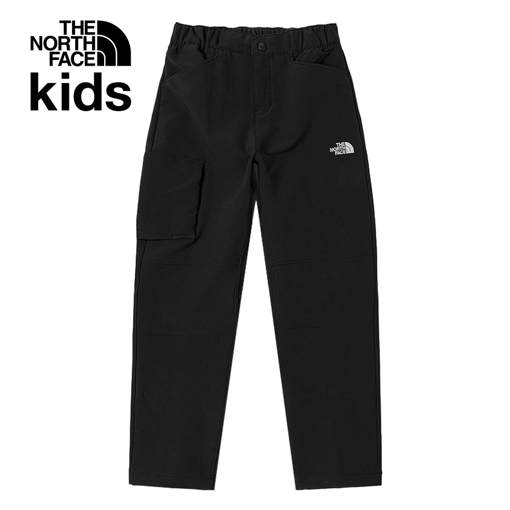 The North Face北面兒童黑色DWR防潑水彈力褲腰戶外徒步長褲｜89XJJK3