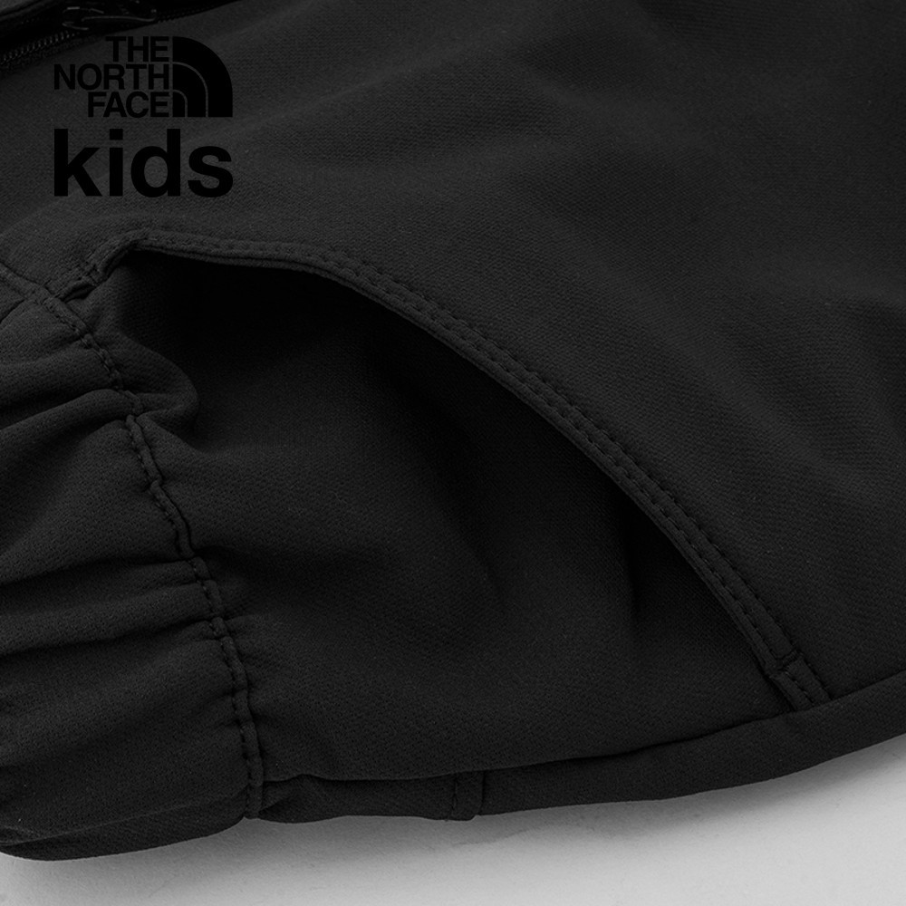 The North Face北面兒童黑色DWR防潑水彈力褲腰戶外徒步長褲｜89XJJK3