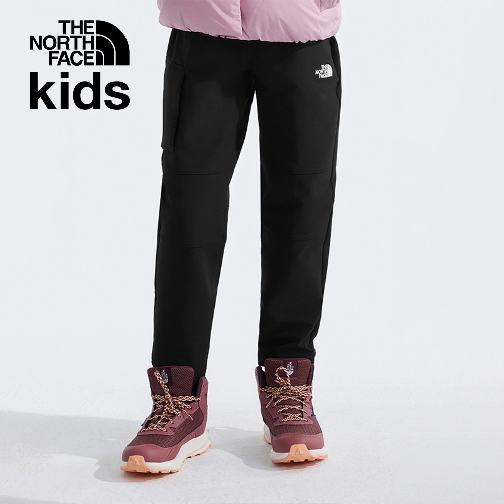 The North Face北面兒童黑色DWR防潑水彈力褲腰戶外徒步長褲｜89XJJK3