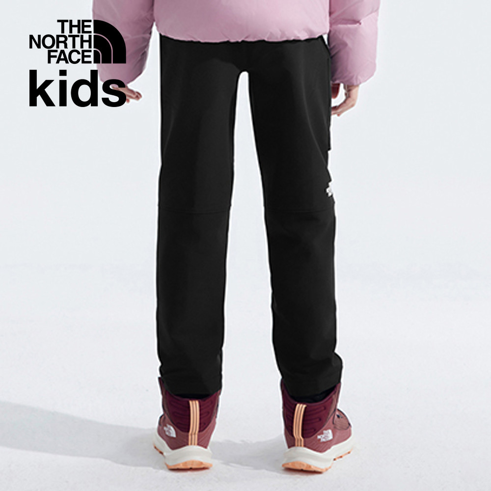 The North Face北面兒童黑色DWR防潑水彈力褲腰戶外徒步長褲｜89XJJK3