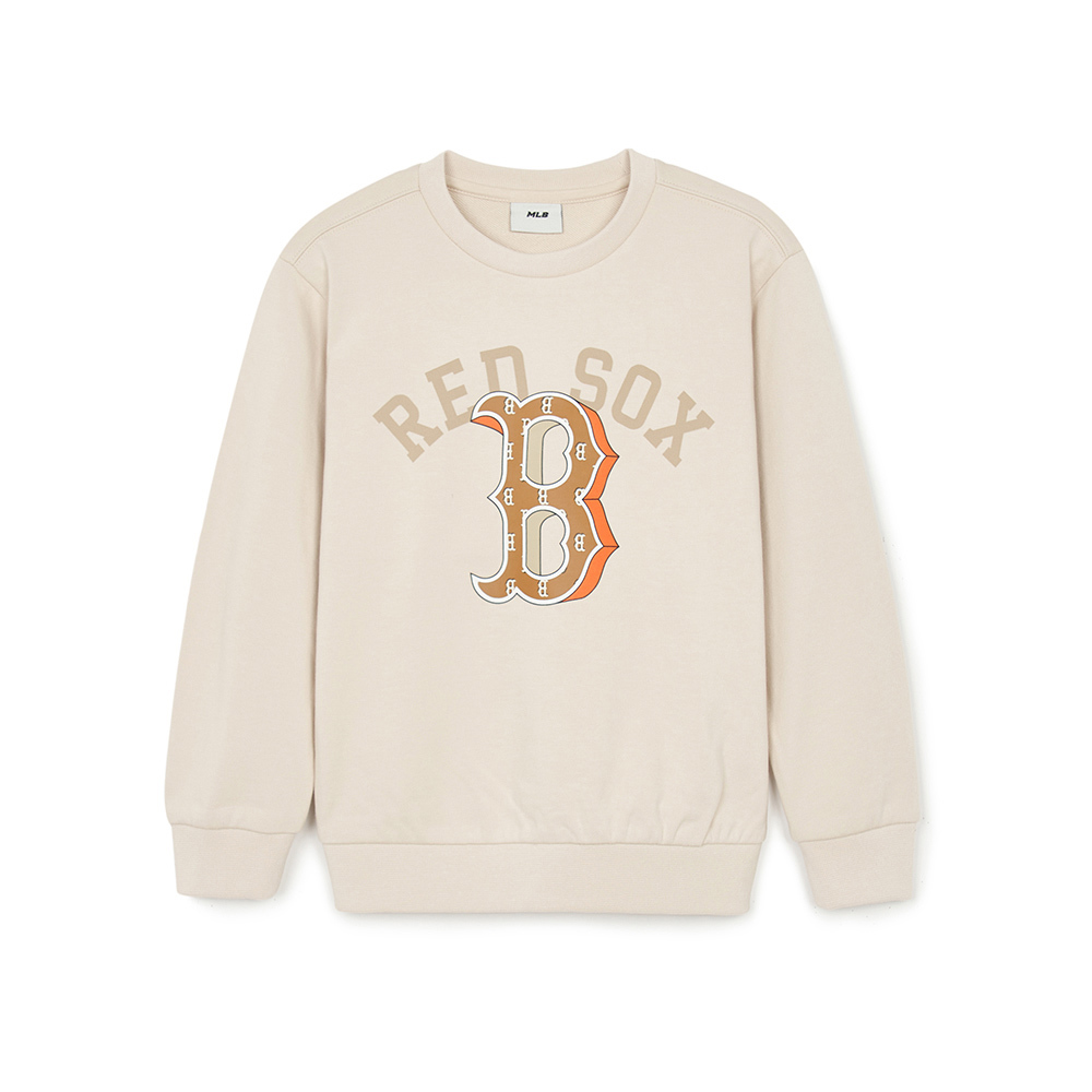 MLB KIDS 大學T 童裝 Monogram系列 波士頓紅襪隊 (7AMTMT144-43CRM)