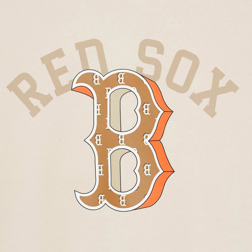 MLB KIDS 大學T 童裝 Monogram系列 波士頓紅襪隊 (7AMTMT144-43CRM)