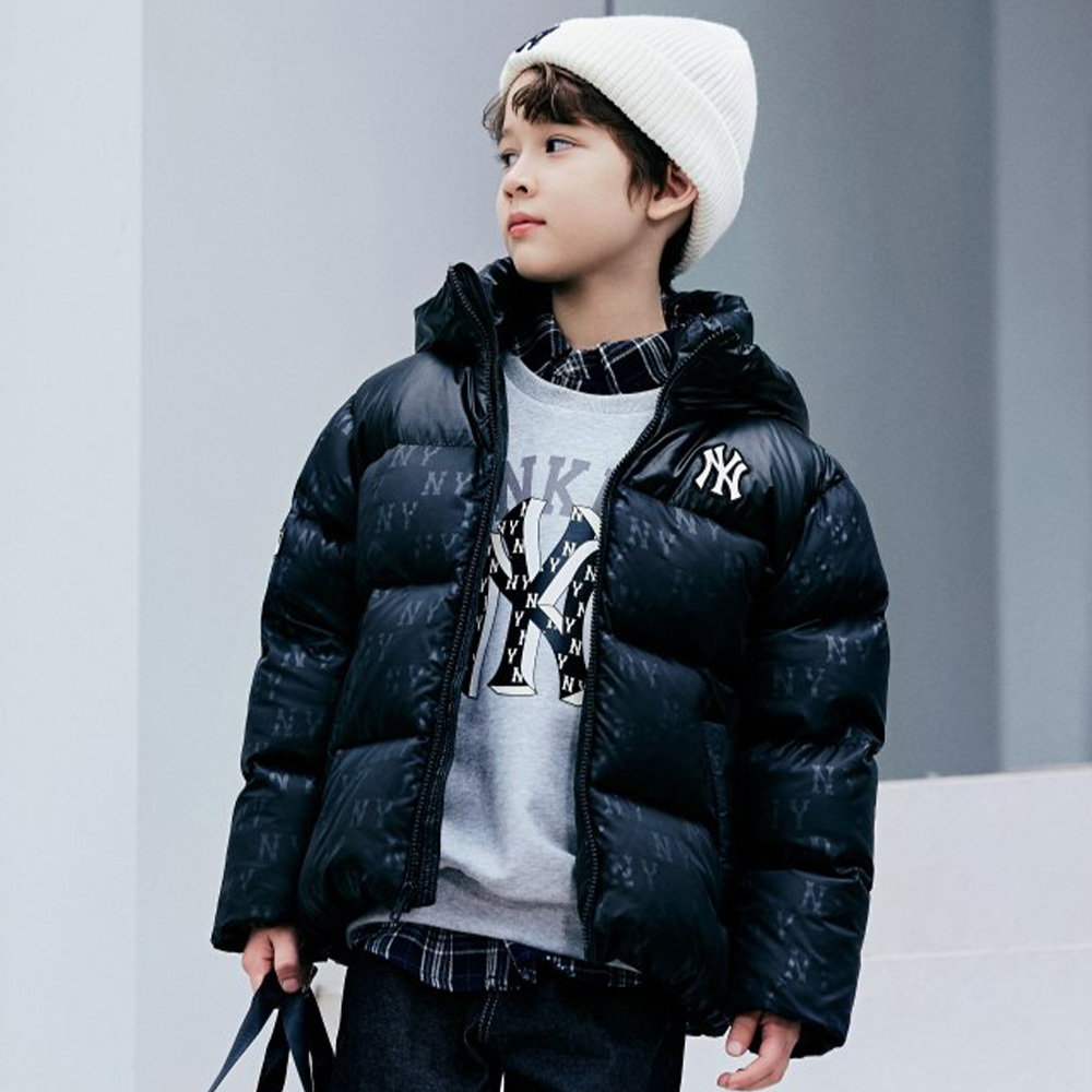 MLB KIDS 大學T 童裝 Monogram系列 紐約洋基隊 (7AMTMT144-50MGL)