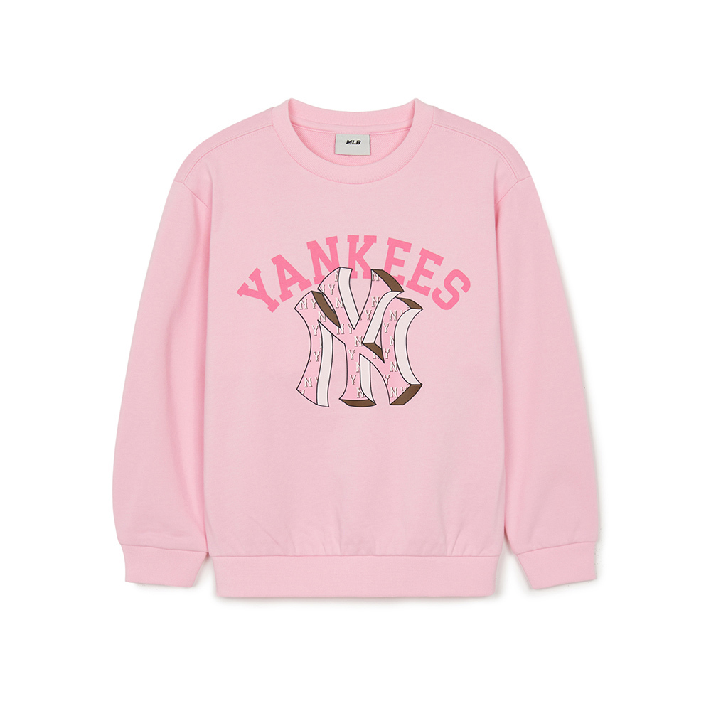 MLB KIDS 大學T 童裝 Monogram系列 紐約洋基隊 (7AMTMT144-50PKL)