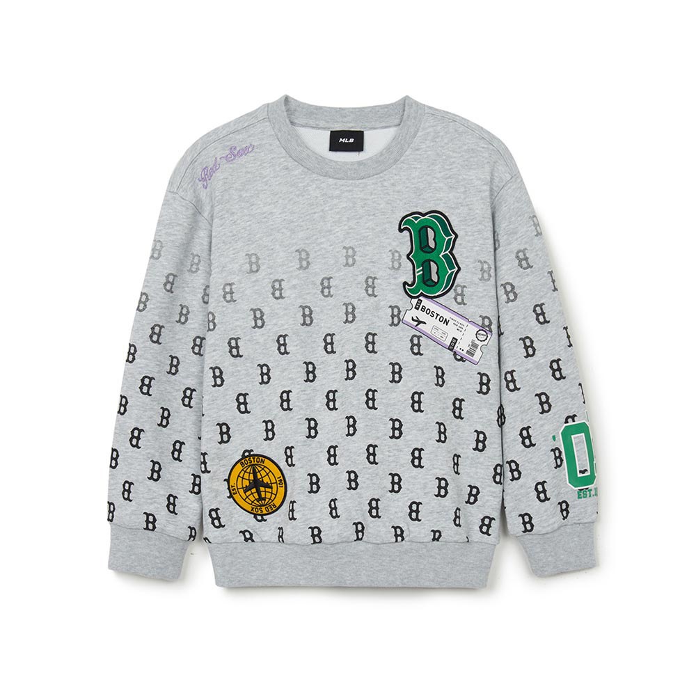 MLB KIDS 大學T 童裝 Monogram系列 波士頓紅襪隊 (7AMTMT444-43MGL)