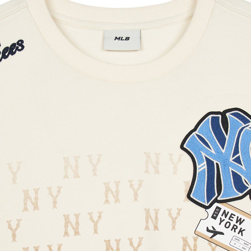 MLB KIDS 大學T 童裝 Monogram系列 紐約洋基隊 (7AMTMT444-50CRD)