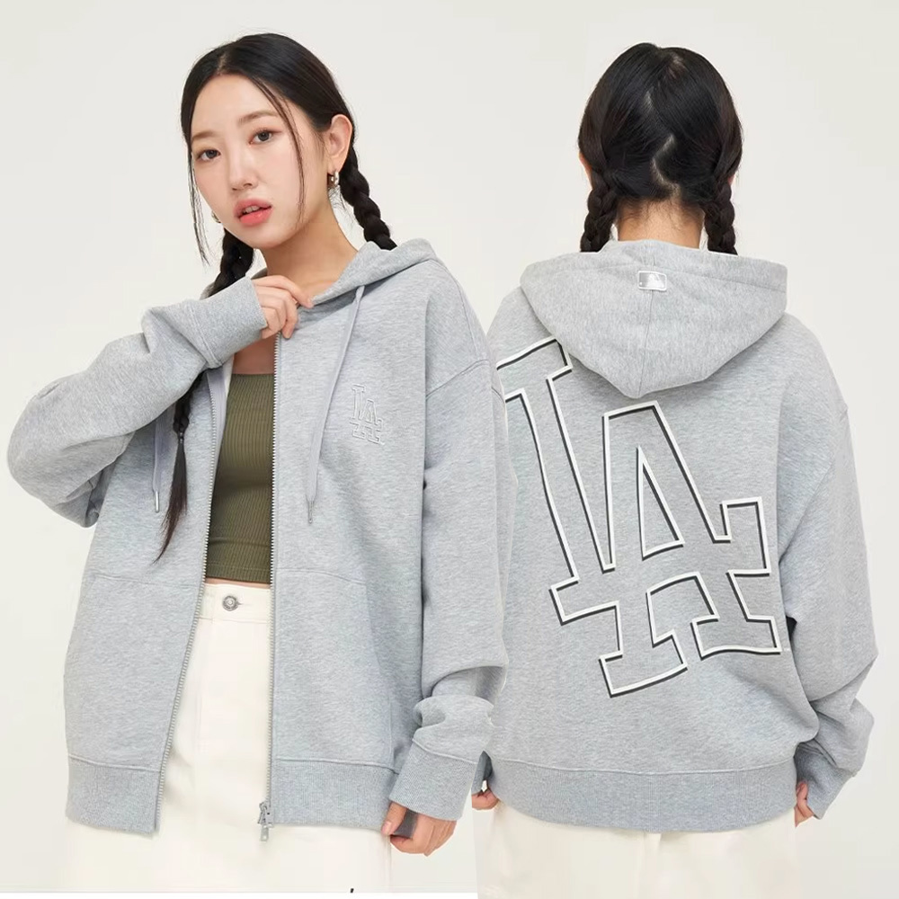 MLB Korea MLB 背後大Logo拉鍊連帽外套 洛杉磯道奇隊 (3ATRB0544-07MGS)－