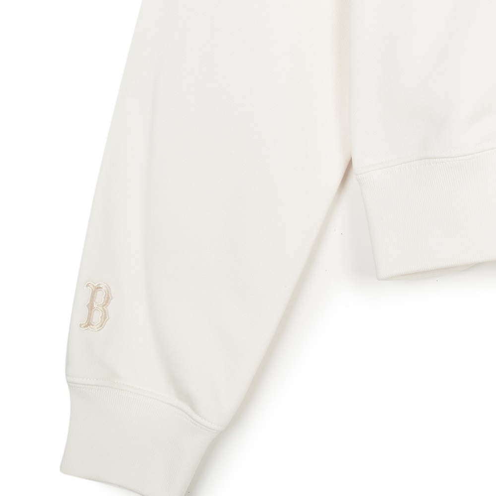 MLB 女版半拉鍊長袖大學T Heart系列 波士頓紅襪隊 (3FMTH1044-43CRS)