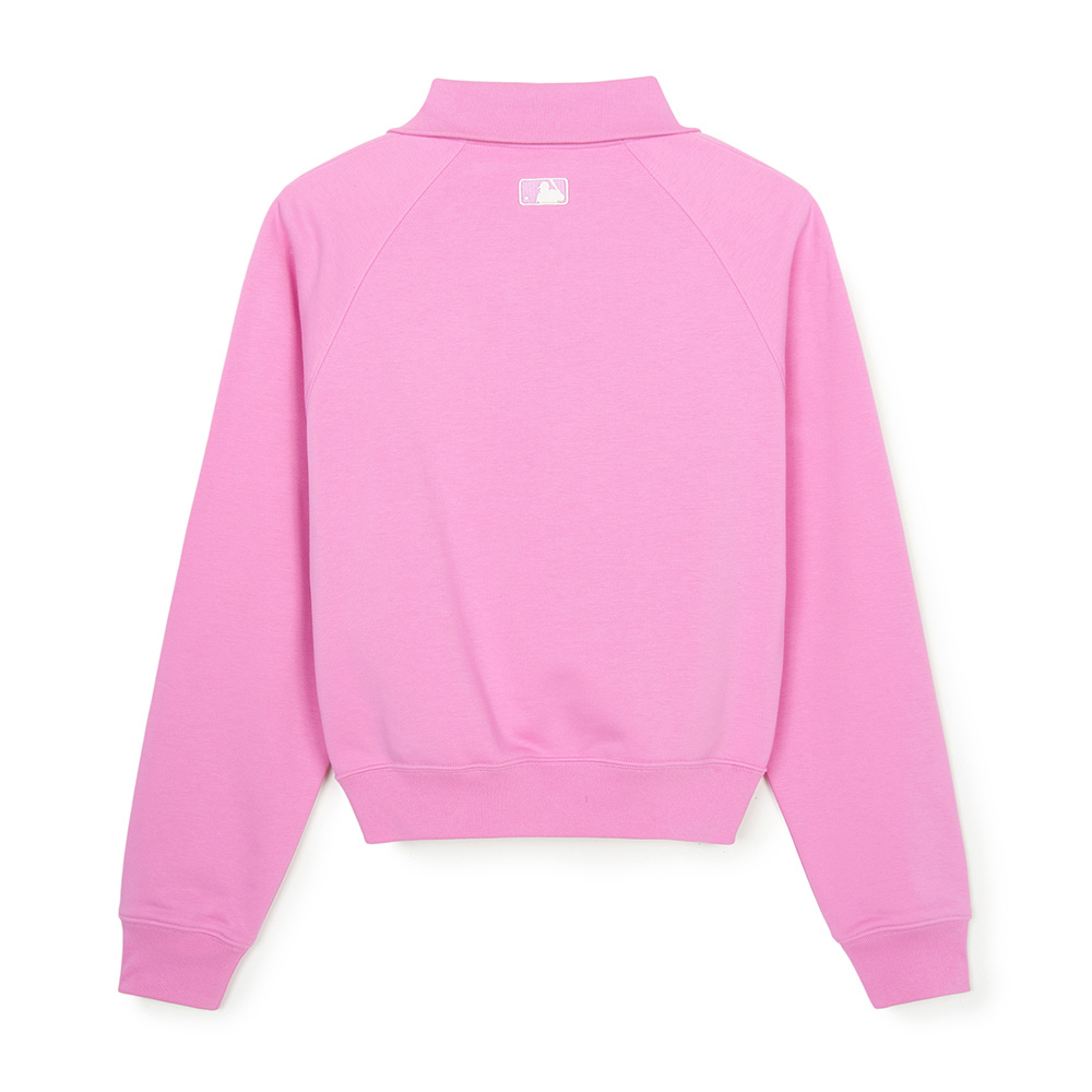 MLB 女版半拉鍊長袖大學T Heart系列 紐約洋基隊 (3FMTH1044-50PPL)