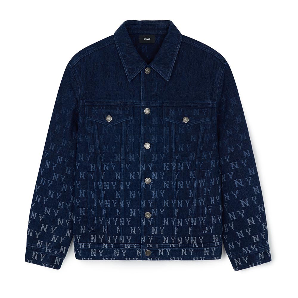 MLB 牛仔丹寧夾克 Monogram系列 紐約洋基隊 (3ADKM0644-50INS)｜舒適耐穿