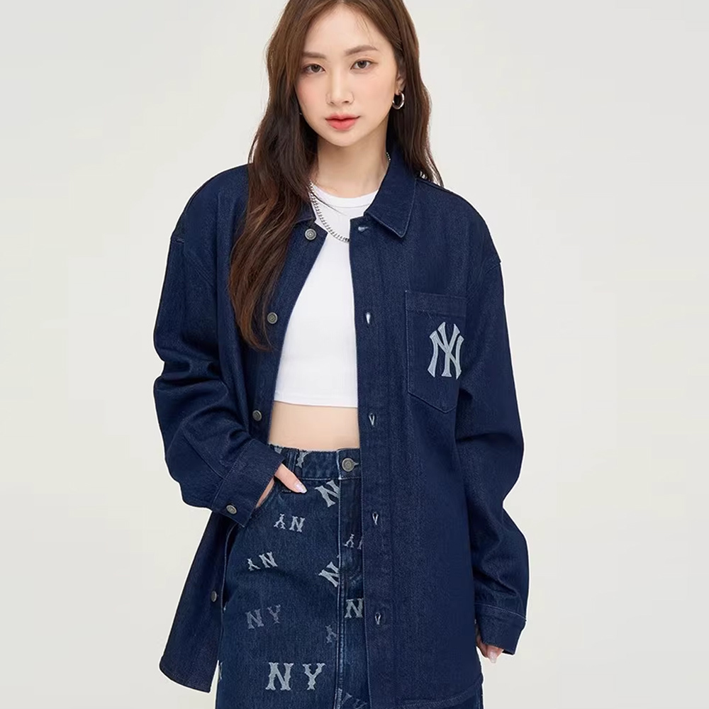 MLB 牛仔丹寧襯衫 Monogram系列 紐約洋基隊 (3ADRM0344-50NYD)