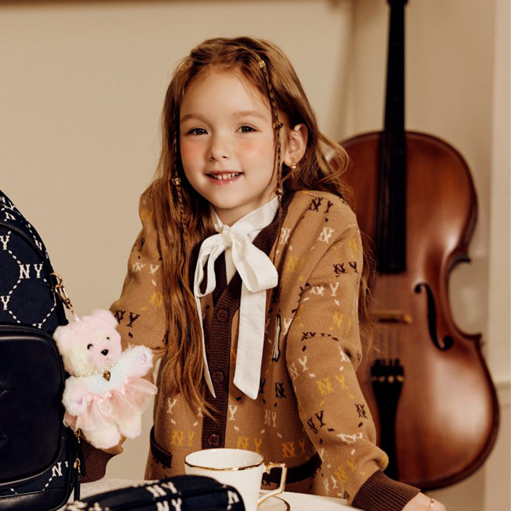 MLB Korea MLB KIDS 針織衫 童裝 Monogram系列 紐約洋基隊 (7AKCMD144-50BG