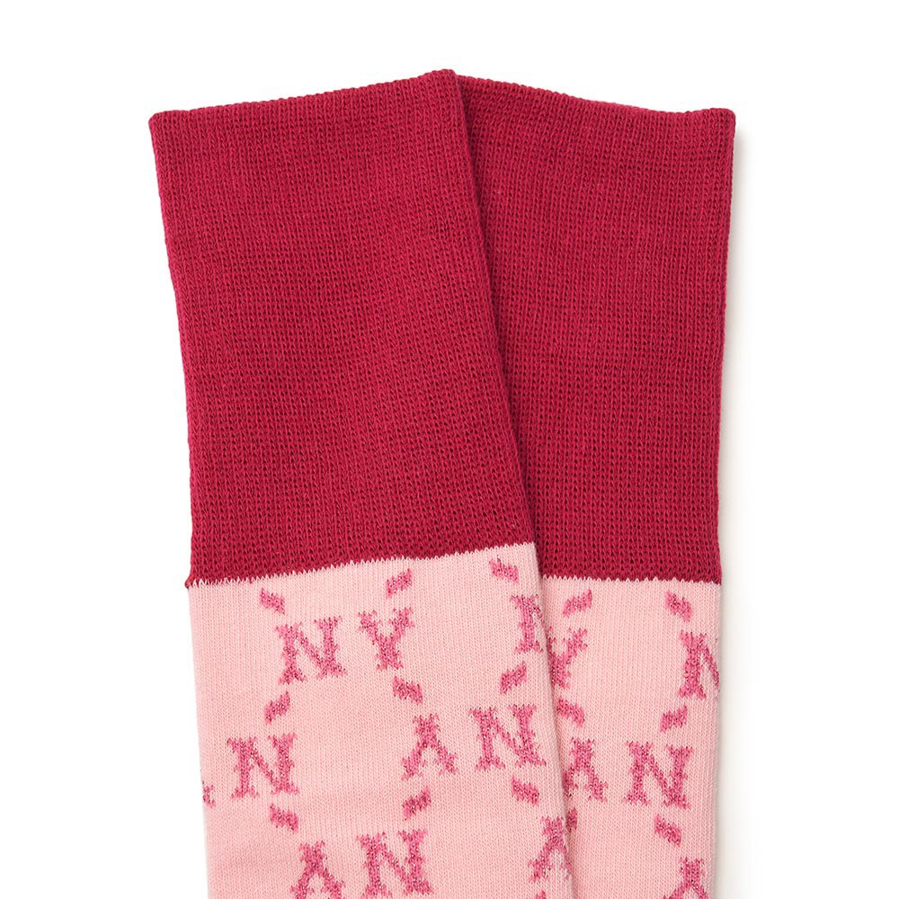 MLB KIDS 長筒襪 童襪 Monogram系列 紐約洋基隊 (7FSOMD24N-50PKL)