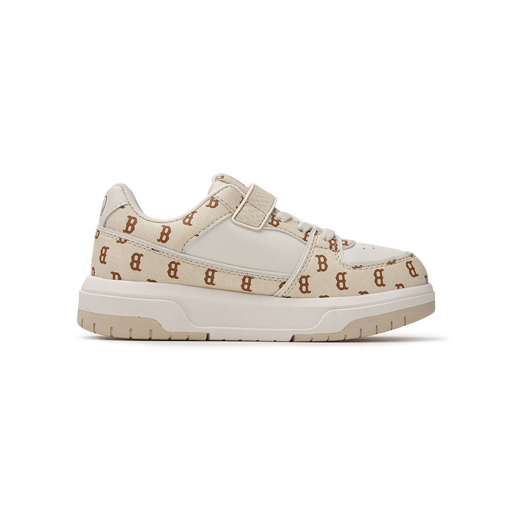 MLB KIDS 牛仔丹寧Monogram老爹鞋 學長鞋 童鞋 Chunky Liner 波士頓紅襪隊 (7ASXLM44N-43CRD)