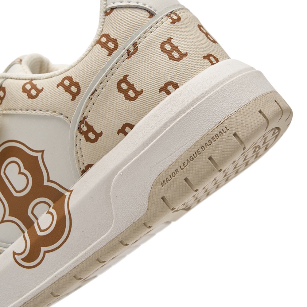 MLB KIDS 牛仔丹寧Monogram老爹鞋 學長鞋 童鞋 Chunky Liner 波士頓紅襪隊 (7ASXLM44N-43CRD)