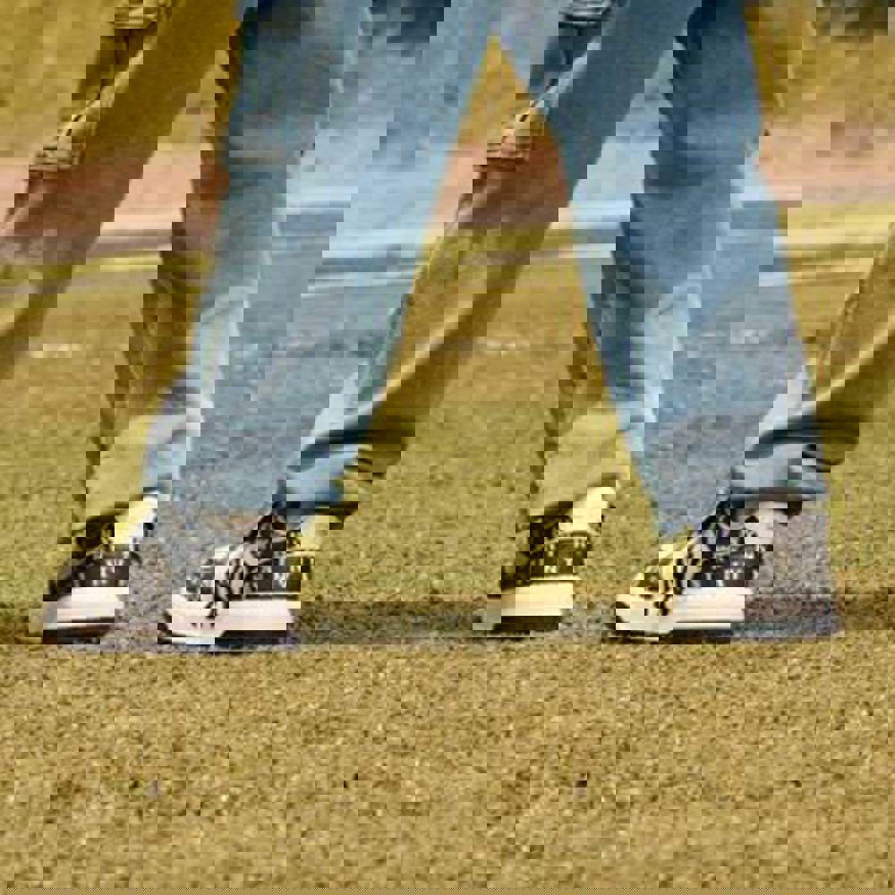 MLB KIDS 牛仔丹寧Monogram老爹鞋 學長鞋 童鞋 Chunky Liner 紐約洋基隊 (7ASXLM44N-50BKS)