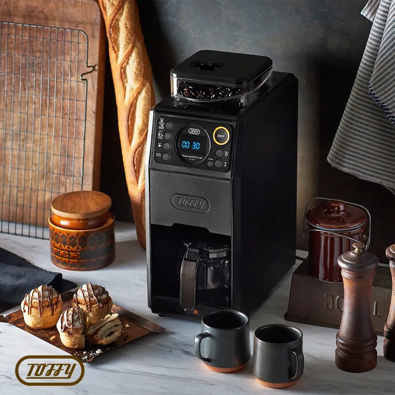 【Toffy】Premium全自動錐形研磨咖啡機 K-CM9/RB黑色