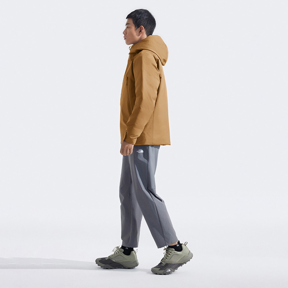 The North Face北面男款棕色DryVent防水透氣連帽羽絨外套｜83UM173 600蓬鬆度