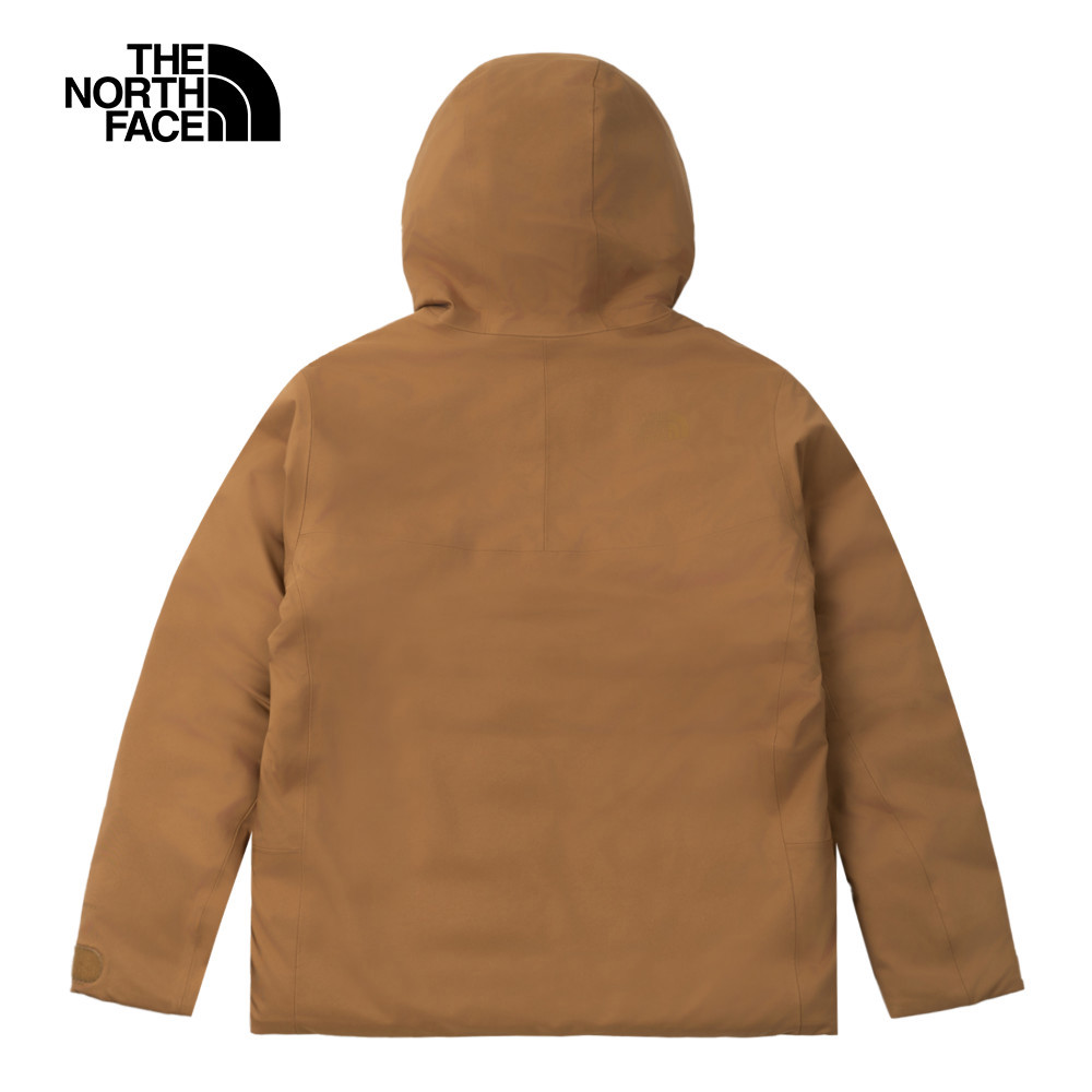 The North Face北面男款棕色DryVent防水透氣連帽羽絨外套｜83UM173 600蓬鬆度
