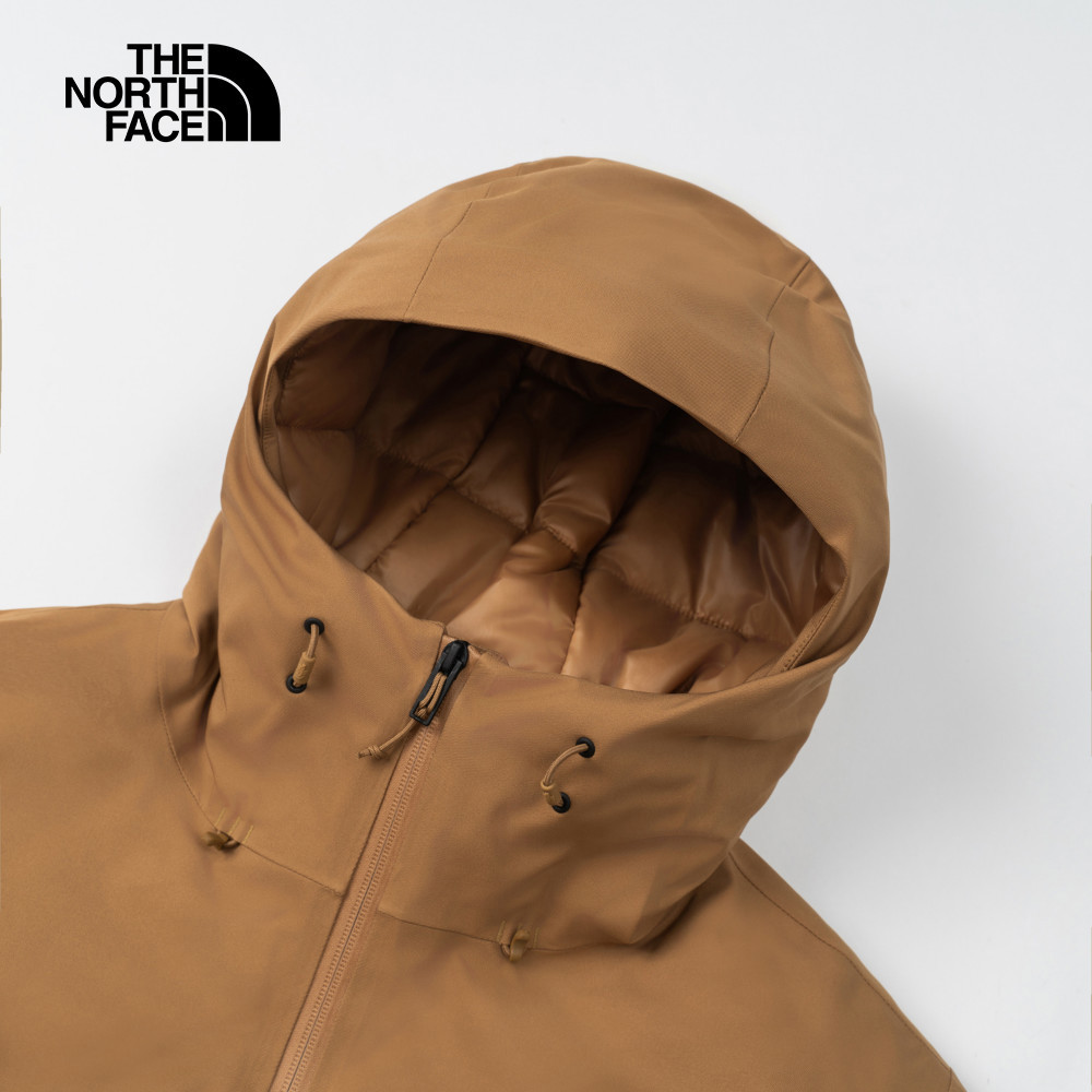 The North Face北面男款棕色DryVent防水透氣連帽羽絨外套｜83UM173 600蓬鬆度