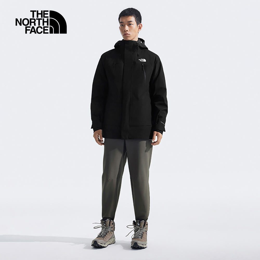 The North Face北面男款黑色FUTURELIGHT防水透氣連帽羽絨內裡三合一外套｜89ZMJK3